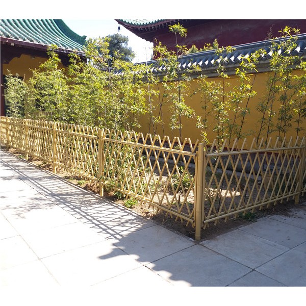 仿竹篱笆 枯黄色-- 不锈钢仿真篱笆护栏