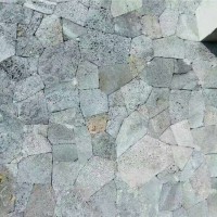 玄武岩火山石-2公分厚灰色切面