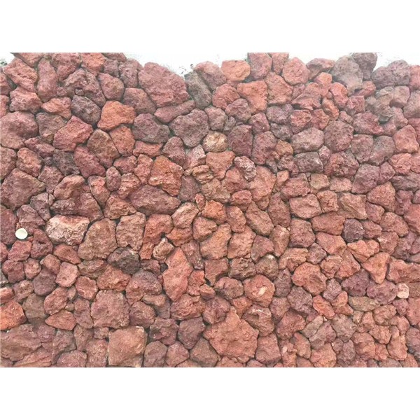 玄武岩火山石-3-5公分厚红色自然面-- 玄武岩石材|火山石石材|蜂窝洞石