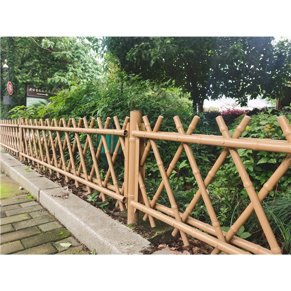 仿竹篱笆  双色枯黄-- 不锈钢仿真篱笆护栏
