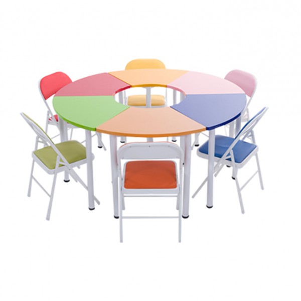团体活动桌椅（6色）-- 心理设备一站式供应